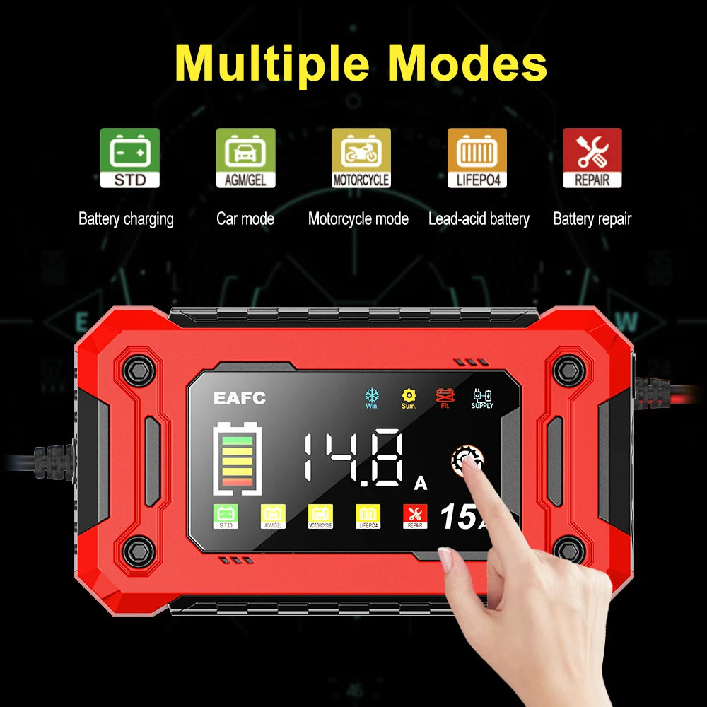 Newest 12V Car Battery Charger 15A/8A